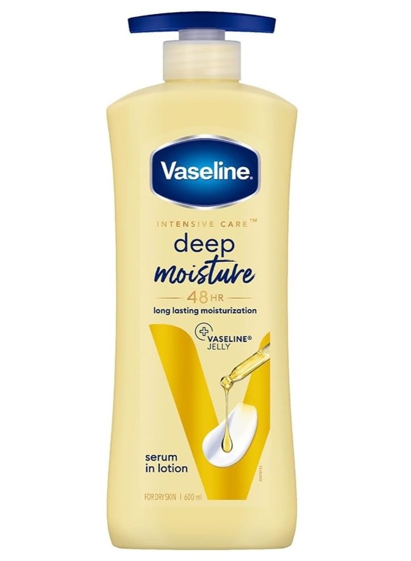 فازلين لوشن فازلين للعناية المركزة المرطبة بعمق والمغذي للجسم 600 مل ولوشن فازلين لتفتيح البشرة الصحية للجسم 400 مل - Image 3